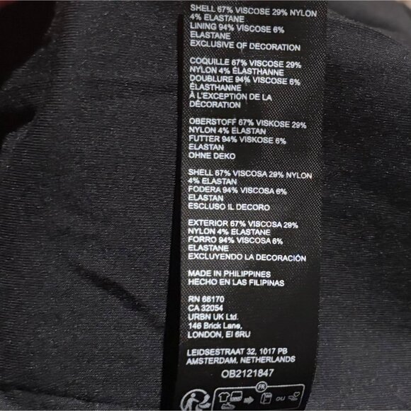 Maeve Anthropologie Square Neck Scalloped Hem Long Sleeve Mini Dress Size L - Picture 10 of 10